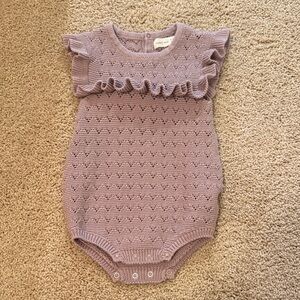 Quincy Mae Knit Ruffle Baby One Piece